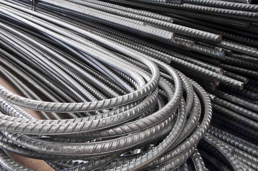 Structural steel frame at an industrial facility